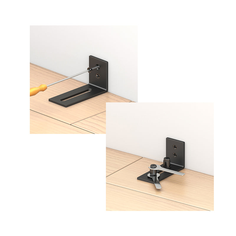 Small Wheel Black Steel Barn Door Floor Guide